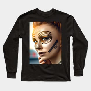 Enhanced Cyberpunk Woman Long Sleeve T-Shirt